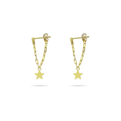 ARGENTO VIVO PAPERCLIP STAR DROP EARRING