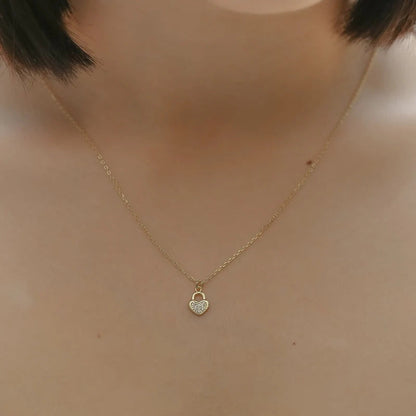 ARGENTO VIVO THE HEART PADLOCK NECKLACE