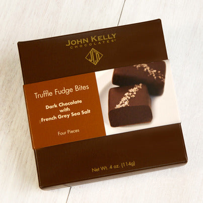 John Kelly Chocolates 4 Piece Dark Chocolate with French Grey Sea Salt