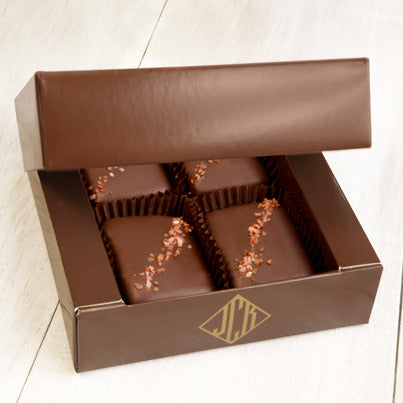 John Kelly Chocolates 4 Piece Semi-Sweet Chocolate & Caramel w/Hawaiian Alaea Sea Salt