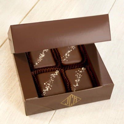 John Kelly Chocolates 4 Piece Dark Chocolate with French Grey Sea Salt