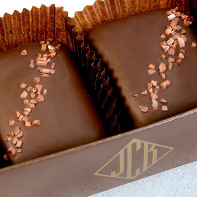 John Kelly Chocolates 2 Piece Semi-Sweet Chocolate & Caramel w/Hawaiian Alaea Sea Salt