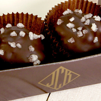 John Kelly Chocolates 2 Piece Walnut Caramel Cluster with Mediterranean Sea Salt