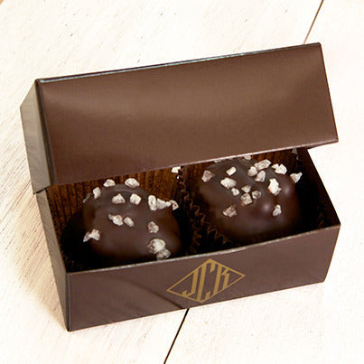 John Kelly Chocolates 2 Piece Walnut Caramel Cluster with Mediterranean Sea Salt