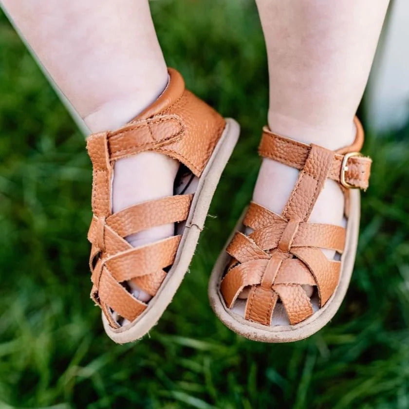 Little Love Bug Co. Brown Closed Toe Sandal