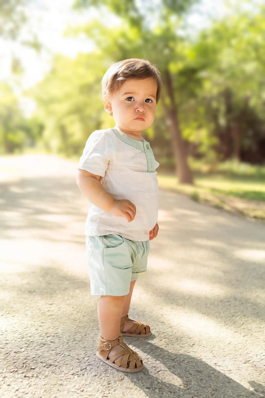 Little Love Bug Co. Desert Sand Closed Toe Sandal {Premium Leather}