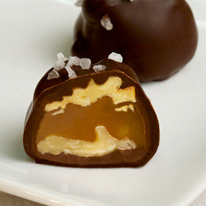 John Kelly Chocolates 2 Piece Walnut Caramel Cluster with Mediterranean Sea Salt