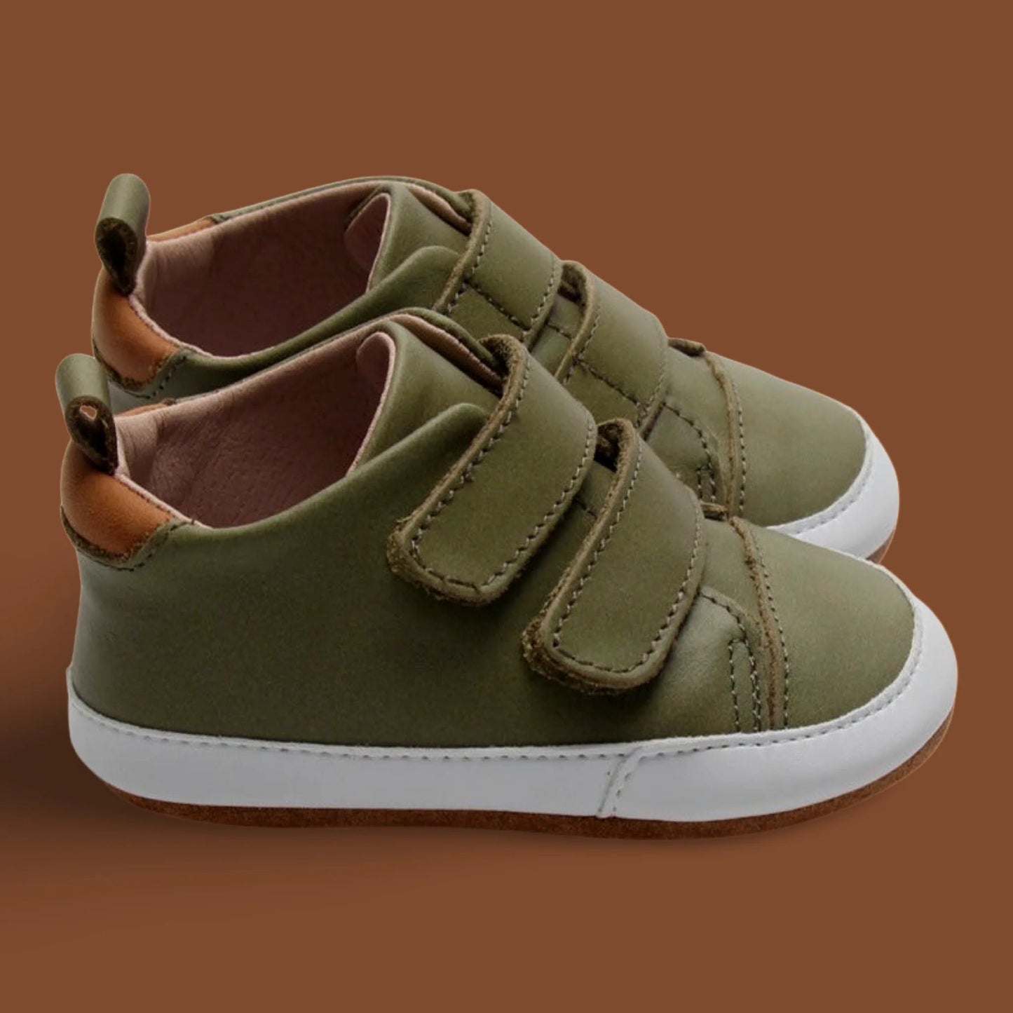 Little Love Bug Co. Casual Army Green Low Top {Premium Leather}