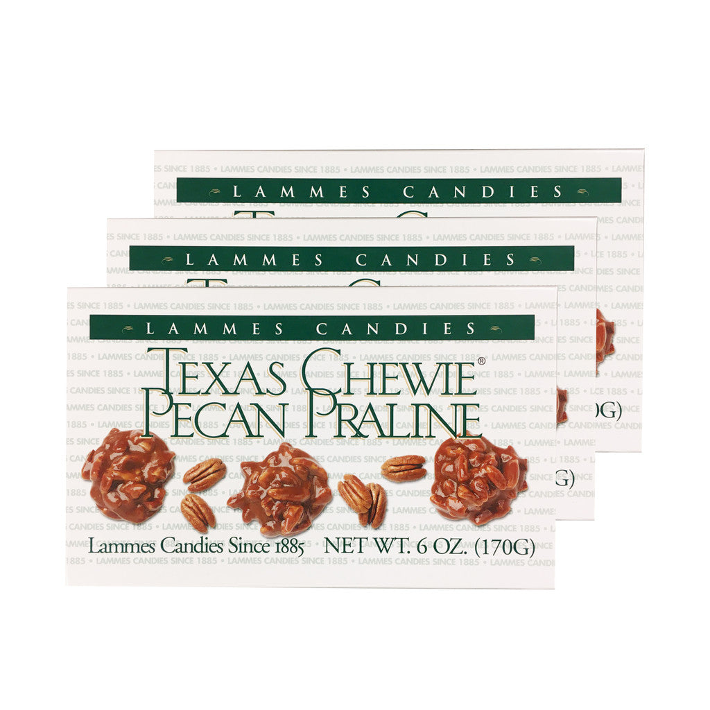 Lammes Candies 6 oz. Texas Chewie Pecan Pralines - Case of 24