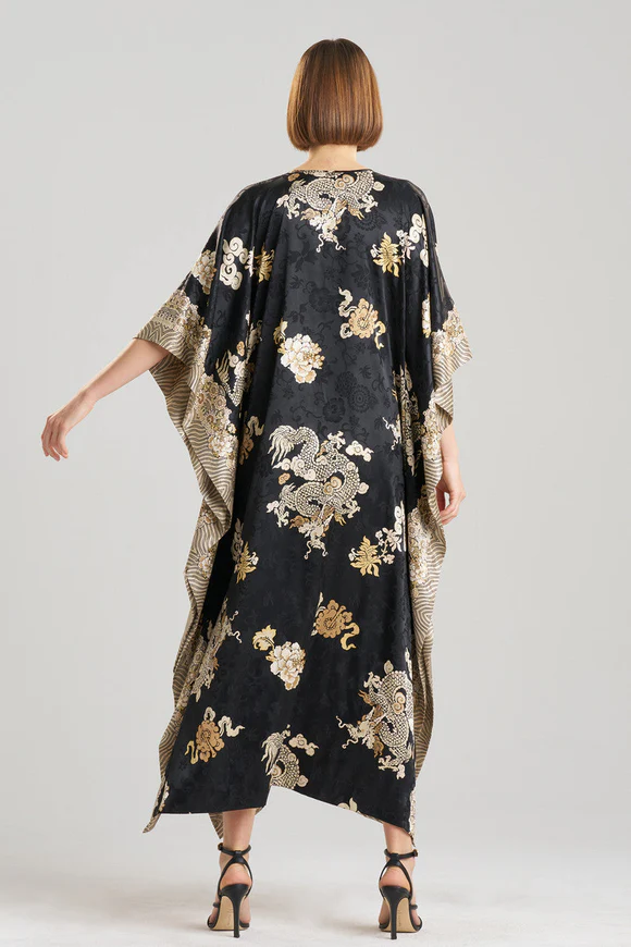 Natori Imperial Dragon Jacquard Caftan