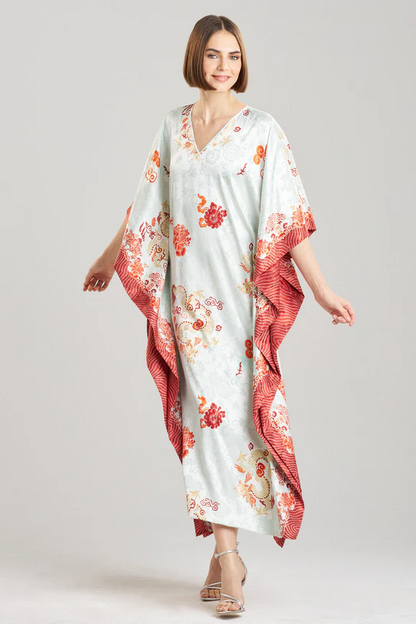 Natori Imperial Dragon Jacquard Caftan
