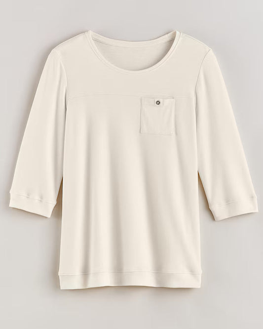 BLAIR Women's Tops Essential Knit Pocket Top (Women Plus) - x4