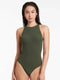 Seafolly Women's Jetset High Neck One Piece - Olive