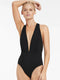 Seafolly Women's Jetset Plunge Loop Back One Piece - Black