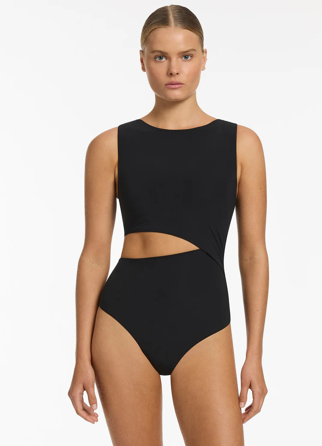 Seafolly Women's Jetset Cut Out Tank One Piece - Black