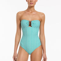 Seafolly Women's Asceno Bandeau One Piece - Mineral