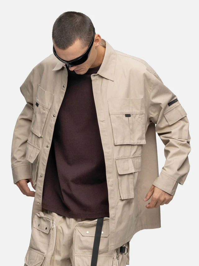 BLACKTAILOR OVERSIZED CARGO SHIRT LINEN