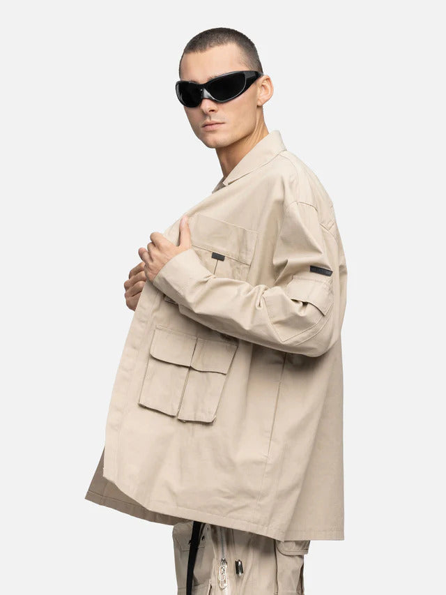 BLACKTAILOR OVERSIZED CARGO SHIRT LINEN