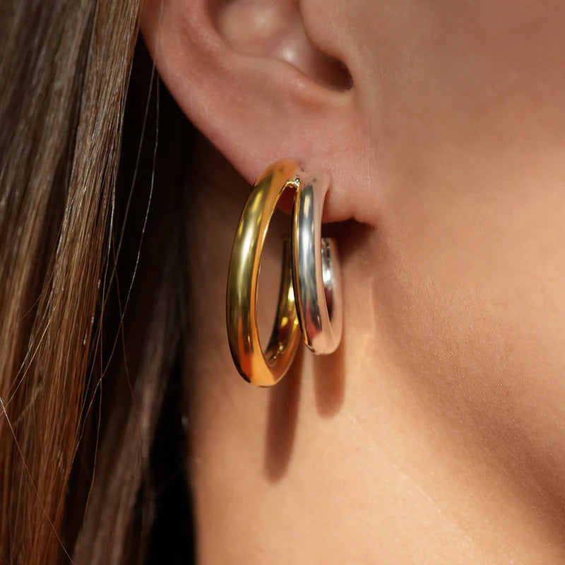 ARGENTO VIVO JADE HOOP