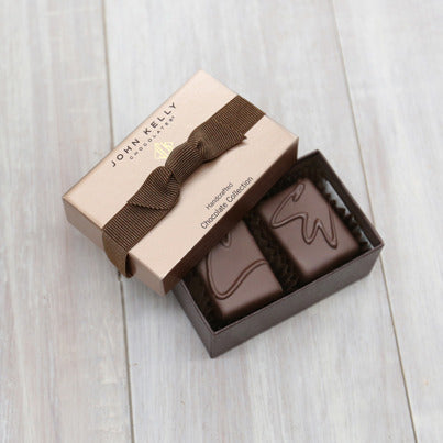 John Kelly Chocolates 2 Piece Signature Handcrafted Semi-Sweet Chocolate Collection