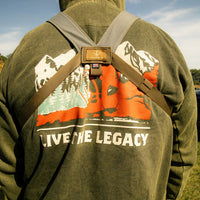 The Bearded Butchers Live the Legacy Mountain Landscape Hooded Sweatshirts