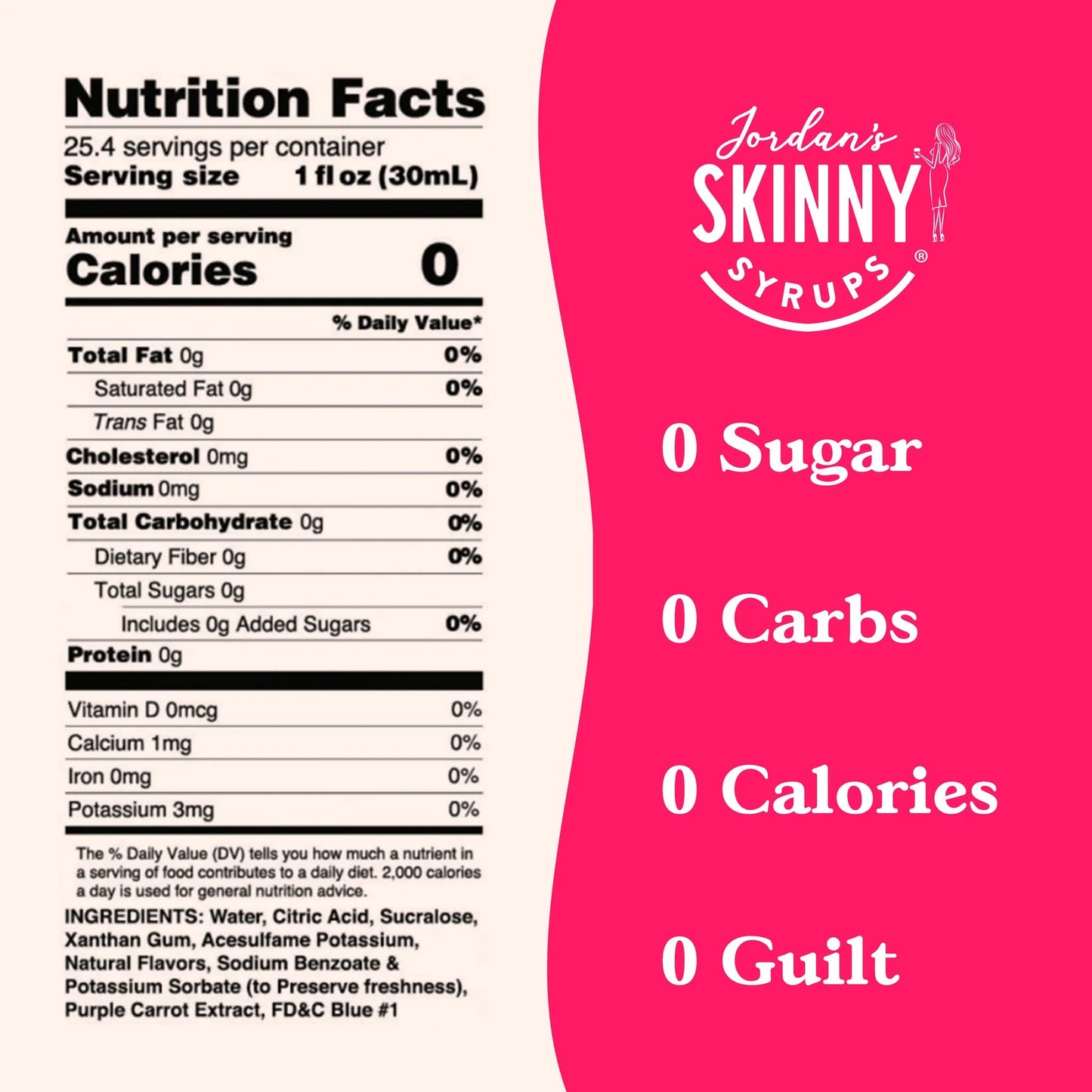 Skinny Mixes Sugar Free Dragon Fruit Acai Syrup