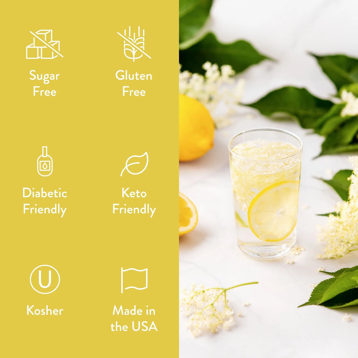 Skinny Mixes Sugar Free Lemon Elderflower Syrup