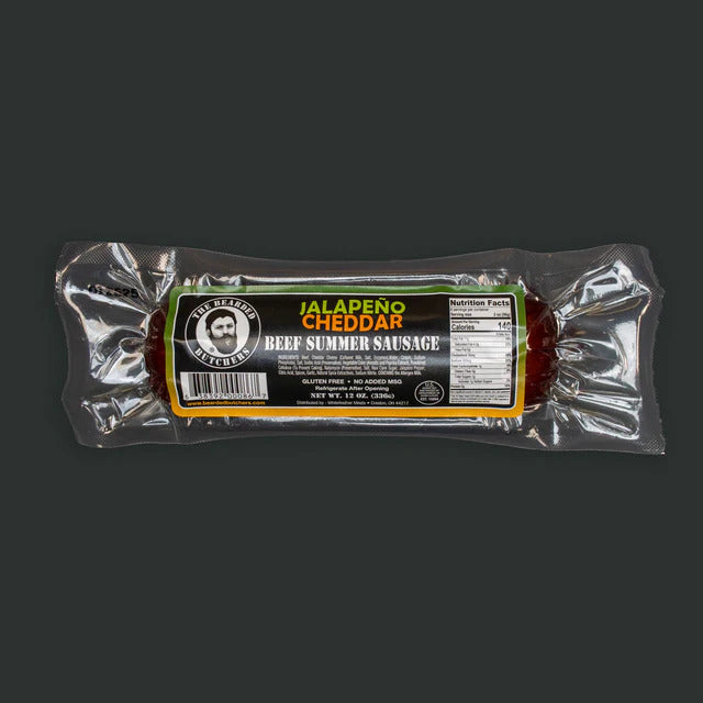 The Bearded Butchers Bearded Butcher Jalapeno Cheddar Summer Sausage 12oz - Case of 12