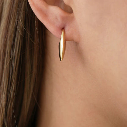 ARGENTO VIVO THE OVAL KNIFE EDGE EARRING