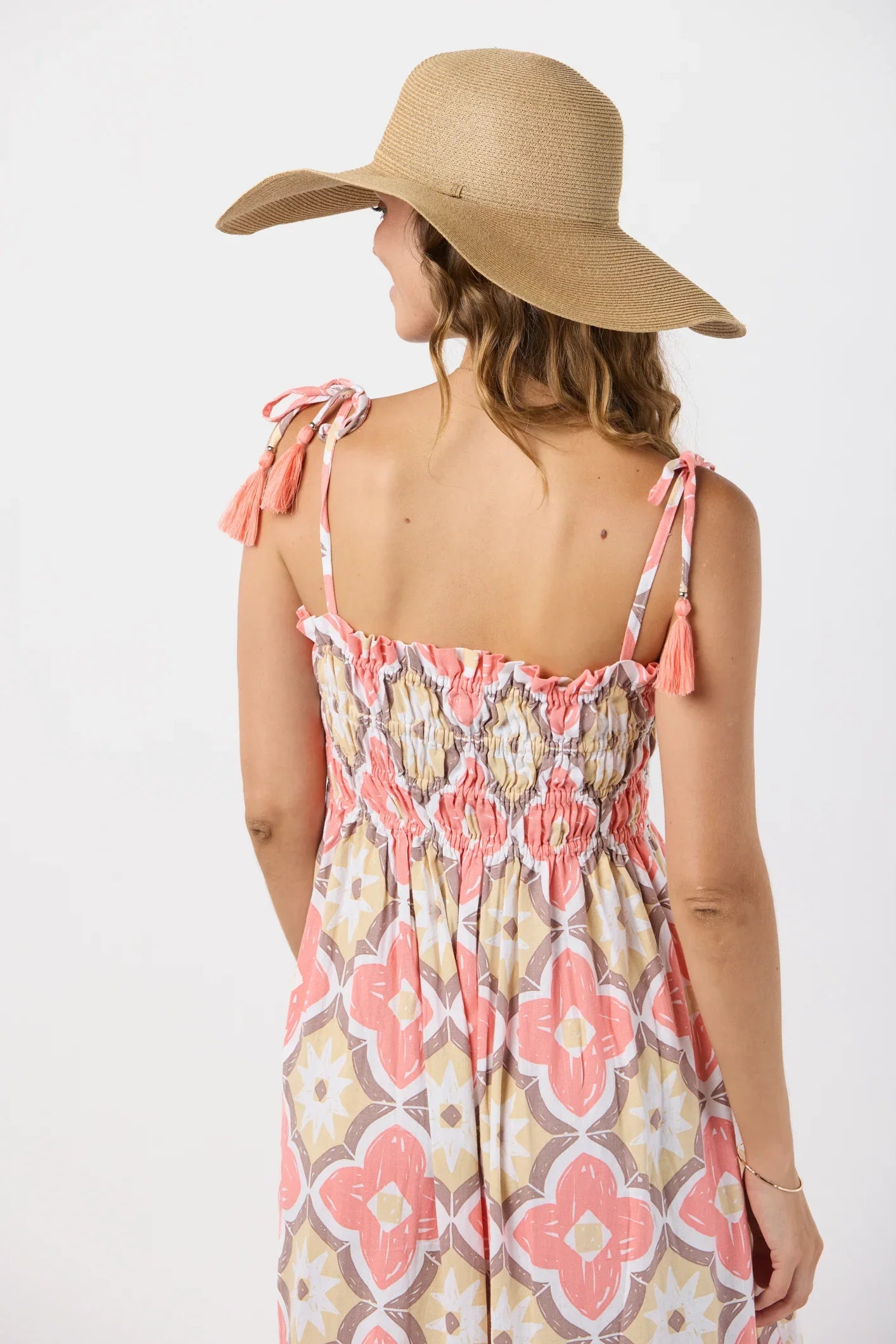 Tiare Hawaii Kona Maxi Dress - Spanish Tiles Peach