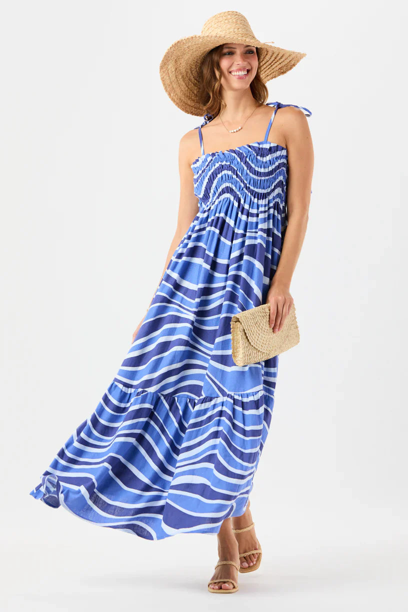 Tiare Hawaii Kona Maxi Dress - Wavey Blue