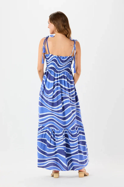 Tiare Hawaii Kona Maxi Dress - Wavey Blue