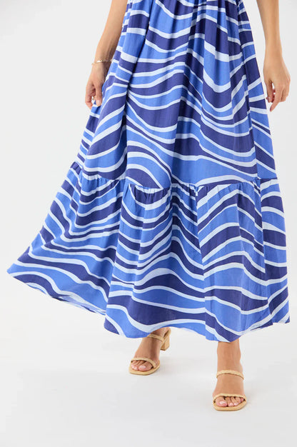 Tiare Hawaii Kona Maxi Dress - Wavey Blue