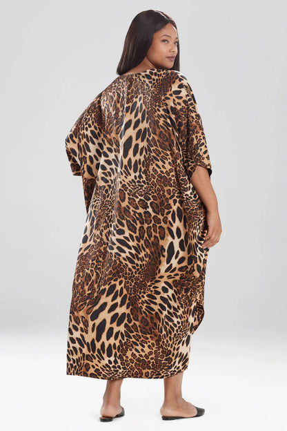 Natori Luxe Leopard Zip Caftan