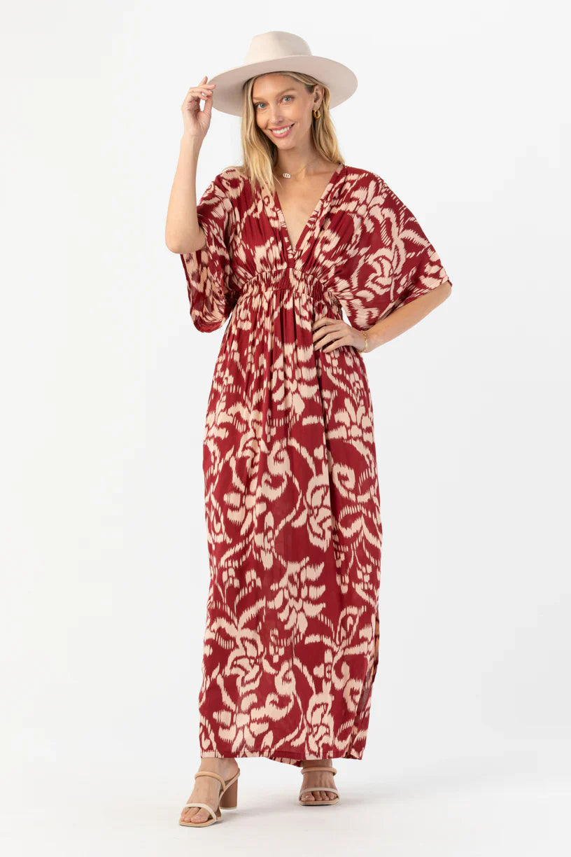 Tiare Hawaii Levine Maxi Dress - Nomadic Maroon