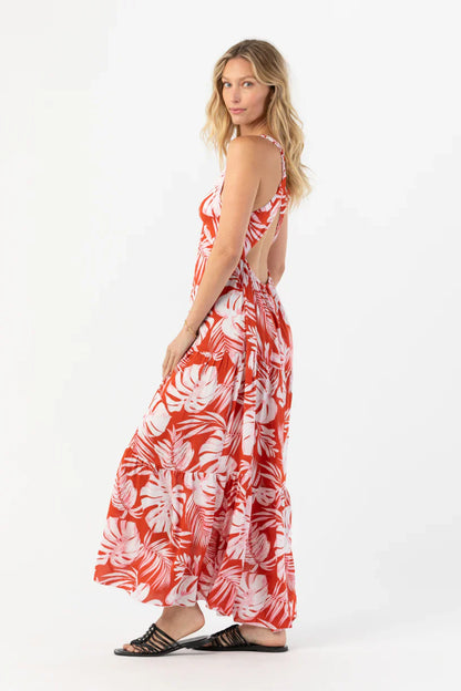 Tiare Hawaii Lovestruck Maxi Dress - Monstera Rust