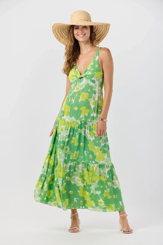 Tiare Hawaii Lovestruck Maxi Dress - Watercolor Dreams Green