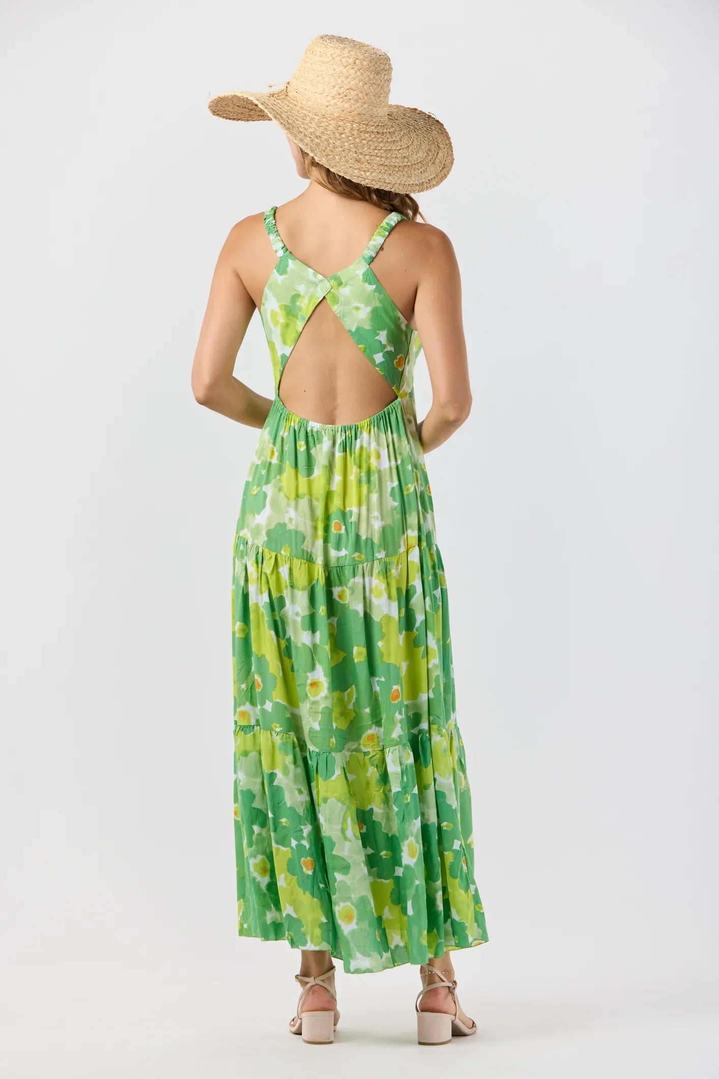 Tiare Hawaii Lovestruck Maxi Dress - Watercolor Dreams Green