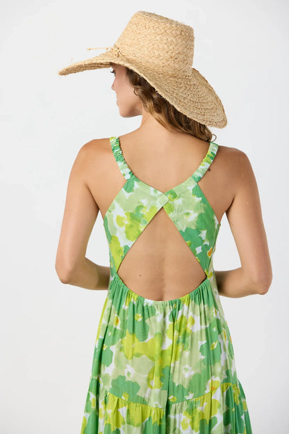 Tiare Hawaii Lovestruck Maxi Dress - Watercolor Dreams Green