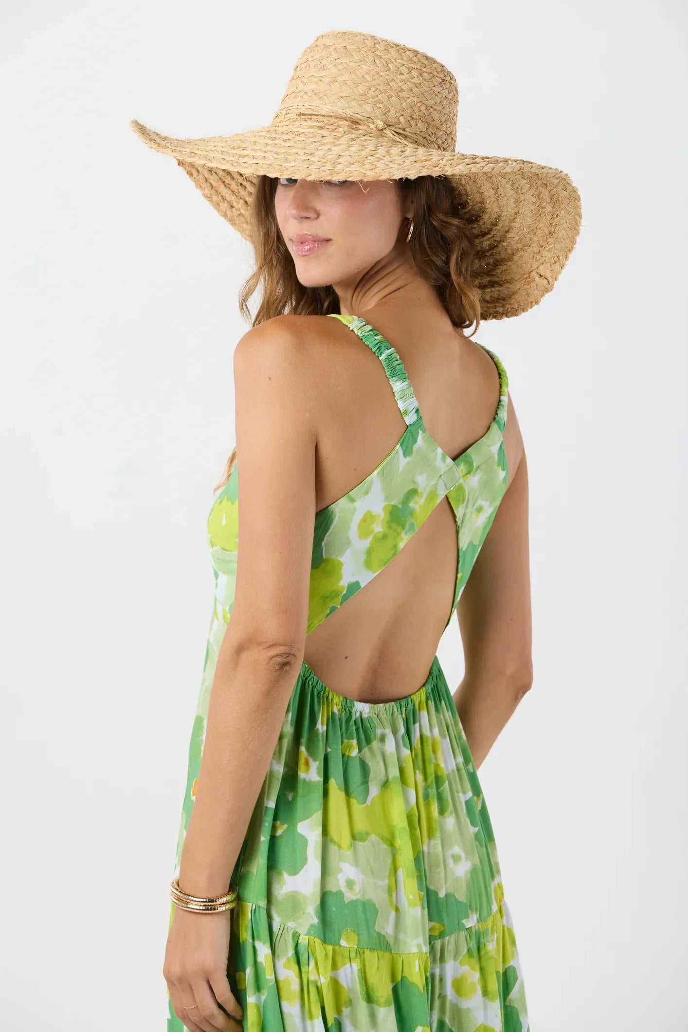 Tiare Hawaii Lovestruck Maxi Dress - Watercolor Dreams Green