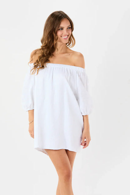 Tiare Hawaii Lychee Mini Dress - White