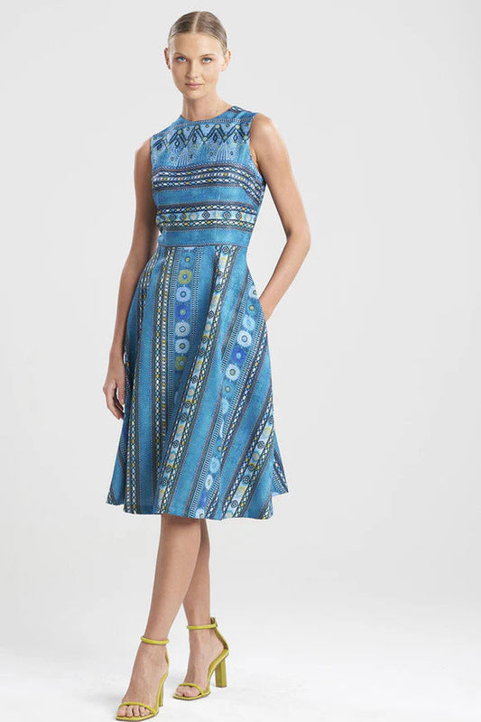 Natori Le Souk Jacquard Fit and Flare Dress