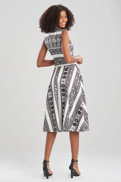 Natori Le Souk Jacquard Fit and Flare Dress