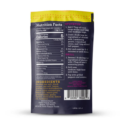 Siete Foods Lemon Pepper Fajita Seasoning 6 pack