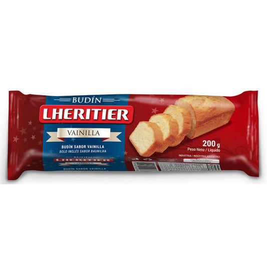 Pampa Direct Lheritier Budín Vanilla Pound Cake with Chocolate Chips Delicious Afternoon Snack, 200 g / 7.05 oz