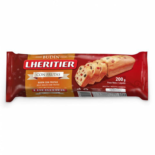Pampa Direct Lheritier Budín con Frutas Sweet Pound Cake with Candied Fruits, 200 g / 7.05 oz