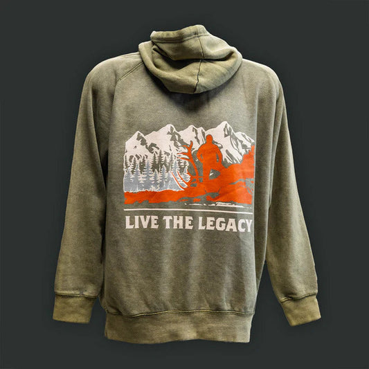 The Bearded Butchers Live the Legacy Mountain Landscape Hooded Sweatshirts