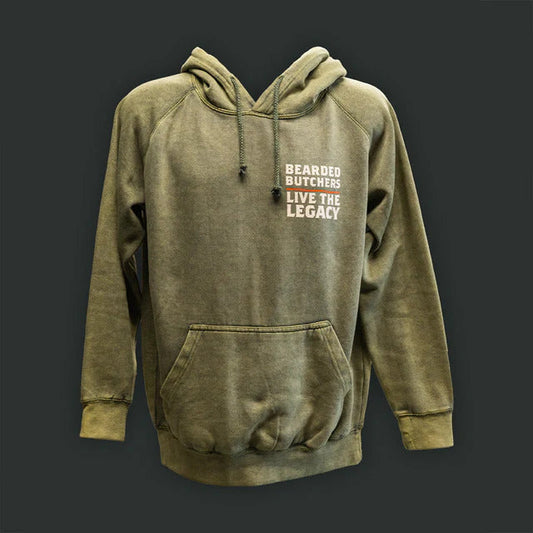 The Bearded Butchers Live the Legacy Mountain Landscape Hooded Sweatshirts