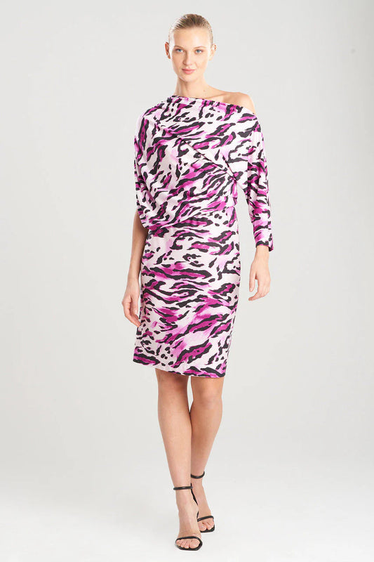 Natori Lynx TENCEL Jersey Asymmetrical Drape Dress