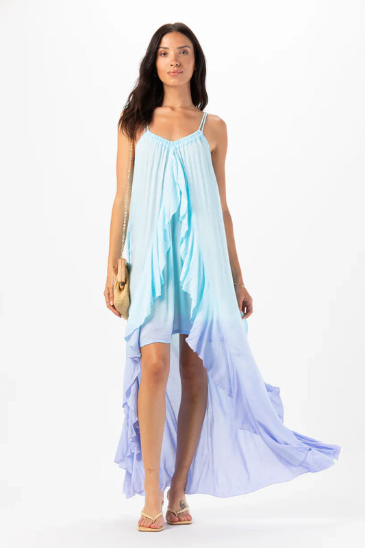 Tiare Hawaii Love Letters Maxi Dress - Aqua Lavender Ombre